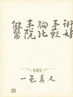 做丰胸手术哪家医院比较好