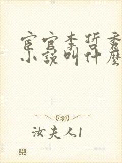 宦官李哲秀原著小说叫什么名字