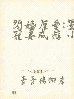 闪婚厚爱:墨少宠妻成瘾 小说