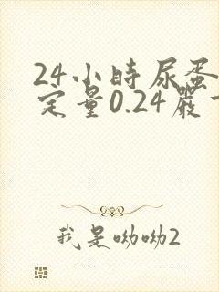 24小时尿蛋白定量0.24严重吗