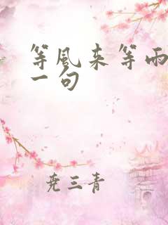 等风来等雨停下一句