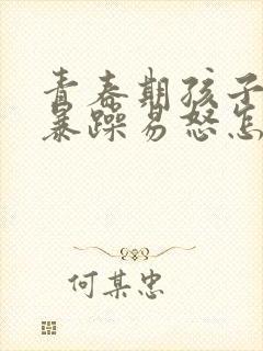 青春期孩子性格暴躁易怒怎么办