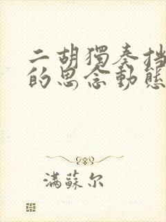 二胡独奏挡不住的思念动态谱