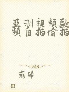 亚洲视频欧美视频自拍偷拍另类其他