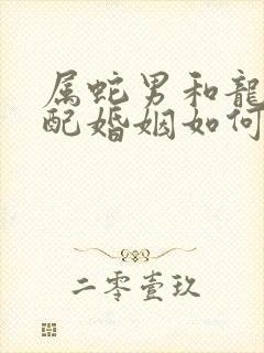 属蛇男和龙女相配婚姻如何