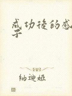 成功后的感悟句子