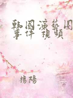 韩国演艺圈悲惨事件 视频