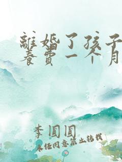 离婚了孩子的抚养费一个月多少钱