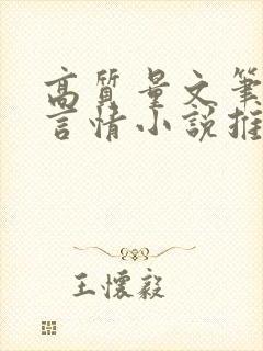 高质量文笔好的言情小说推荐