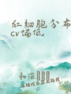 红细胞分布宽度cv偏低