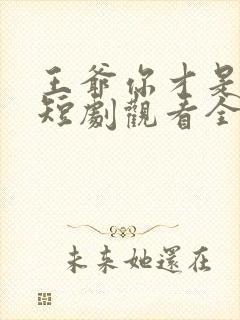 王爷你才是替身短剧观看全集