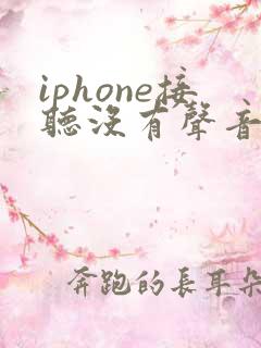 iphone接听没有声音是怎么回事