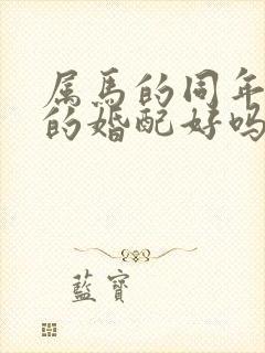 属马的同年同月的婚配好吗