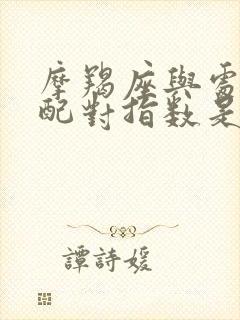 摩羯座与处女座配对指数是多少