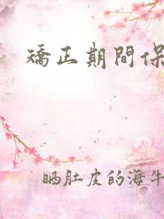 矫正期间保证书