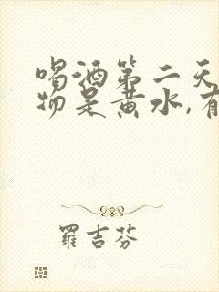 喝酒第二天呕吐物是黄水,有苦味