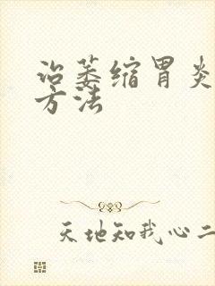 治萎缩胃炎糜烂方法