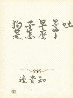 狗子早晨吐黄水是怎么了