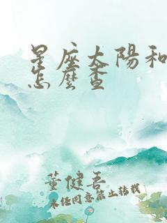 星座太阳和月亮怎么查