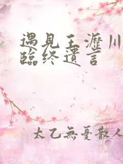 遇见王沥川小秋临终遗言