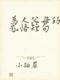 为人父母的人生感悟短句