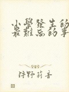 小学发生的一件最难忘的事