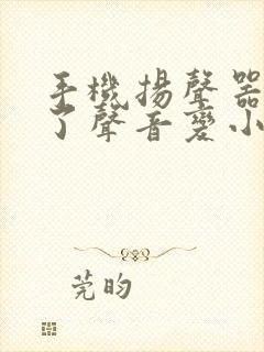 手机扬声器进水了声音变小了怎么办