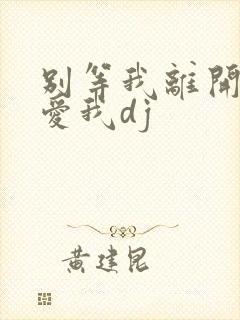 别等我离开才说爱我dj
