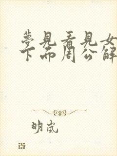 梦见看见女人的下面周公解梦