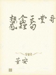 想念天堂哥最伤感短句