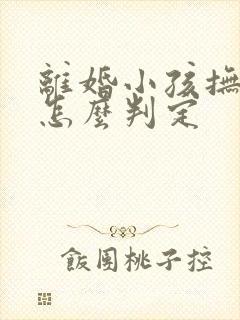 离婚小孩抚养权怎么判定