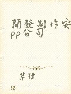 开发制作安卓app公司