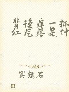 背后痒一抓就起红疙瘩是什么病