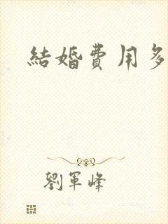 结婚费用多少钱