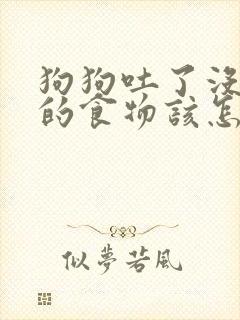 狗狗吐了没消化的食物该怎么办