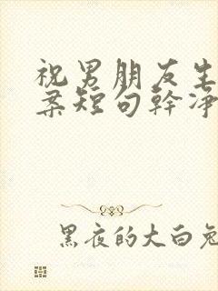 祝男朋友生日文案短句干净