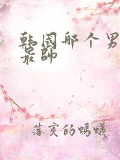 韩国哪个男明星最帅