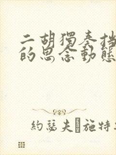 二胡独奏挡不住的思念动态曲谱