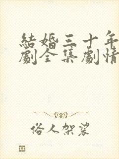 结婚三十年电视剧全集剧情