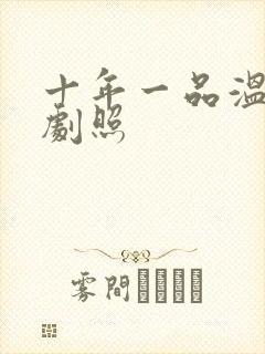 十年一品温如言剧照