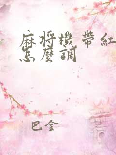 麻将机带红中的怎么调