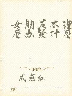 女朋友不理我怎么办发什么消息好