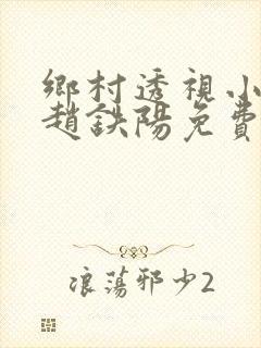 乡村透视小神医赵铁阳免费阅读下载