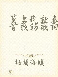 莫名我就喜欢这首歌的歌词