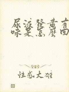 尿液发黄有骚臭味是怎么回事