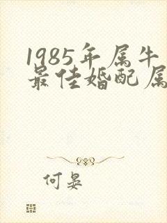 1985年属牛最佳婚配属相