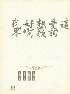 我好想爱这个世界啊歌词