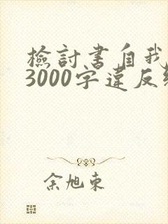 检讨书自我反省3000字违反纪律