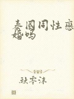 泰国同性恋能结婚吗