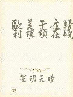 欧美午夜精品福利视频在线观看